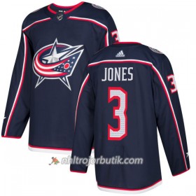 Män Ishockey Columbus Blue Jacket Tröjas Seth Jones 3 Adidas 2017-2018 Marinblå Authentic